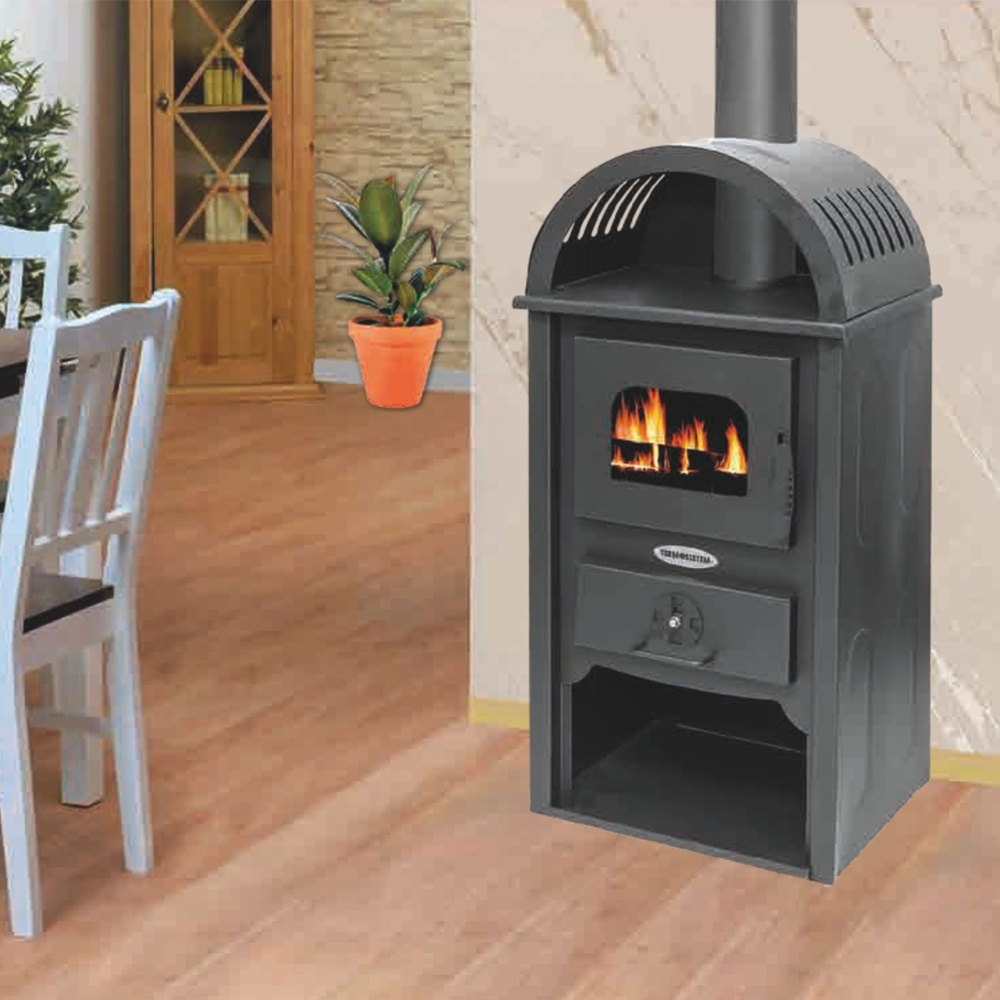 Termosemineu pe lemne Termax Faurar negru 11,52 kW cu manta de apa [6]