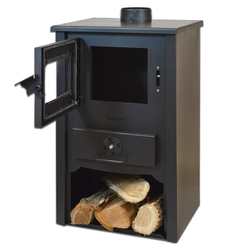 Semineu cu apa pe lemne Termax Vulcan antracit 11,52 kW manta 11 l [2]