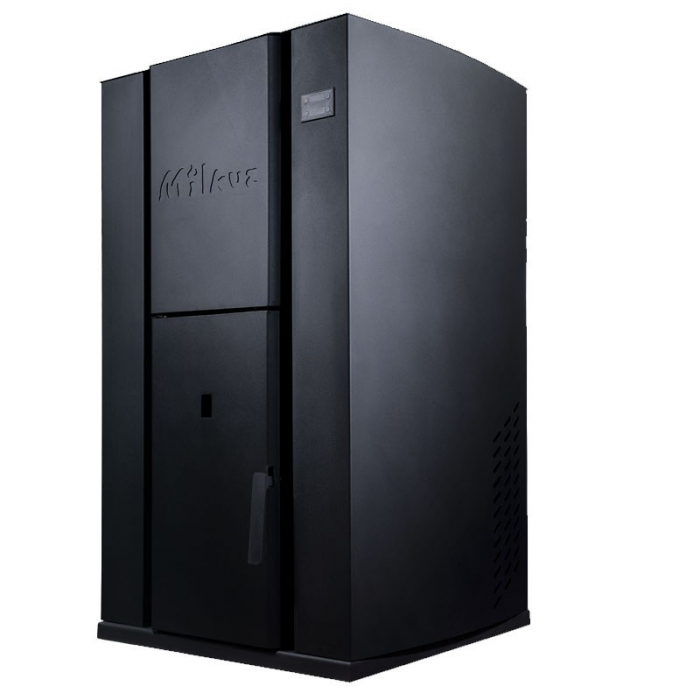 Termosemineu pe peleti Sontec Plus 40 kw, usa cu geam, programator saptamanal, senzor gaze arse, gama de culori visiniu, crem, negru [2]