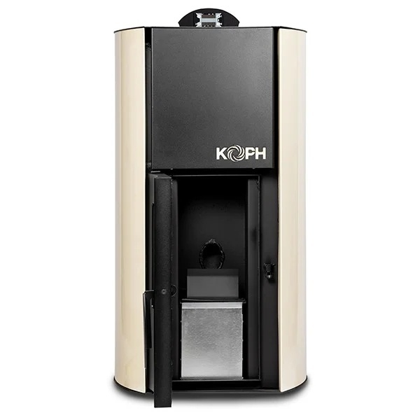 Termosemineu pe peleti KOPH PM 12 kW, 80 mp, buncar peleti 12 kg, diametru cos fum ⌀80 mm, pompa recirculare si vas expansiune incorporate, Crem [6]