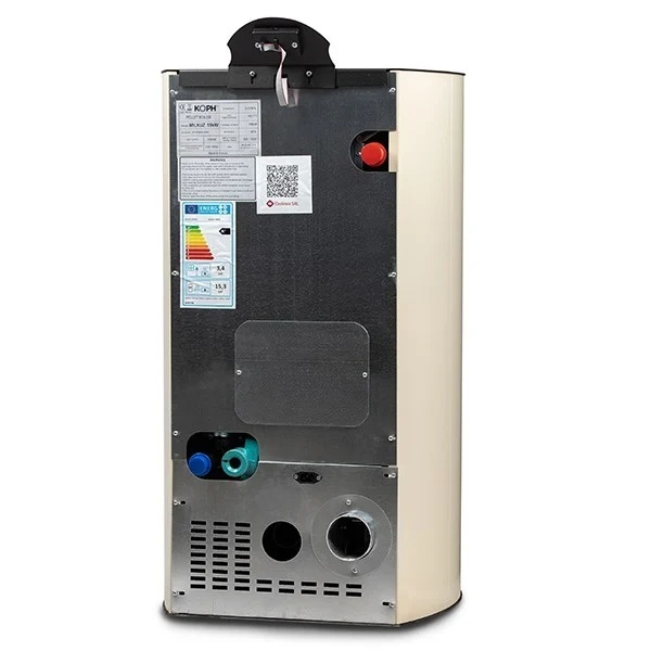 Termosemineu pe peleti KOPH PM 12 kW, 80 mp, buncar peleti 12 kg, diametru cos fum ⌀80 mm, pompa recirculare si vas expansiune incorporate, Crem [2]