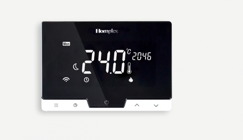 Termostat inteligent programabil fara fir, cu WiFi, Homplex 19 negru [1]