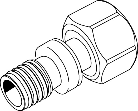 Racord olandez Teceflex din alama standard nichelata pentru teava multistrat Ø20 x 3/4"FI [3]