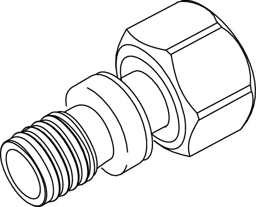 Racord olandez Teceflex din alama standard cu eurocon pentru teava Ø16 x 3/4"FI [3]
