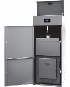 Cazan pe peleti Ferroli, din otel, echipat cu vas de expansiune, supapa de siguranta, pompa de circulatie, model Biopellet PRO 35 - 35 kw [2]