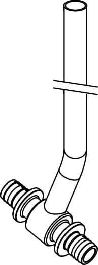Tija TECEflex de racordare in T la radiator Ø16 x Ø15 mm, 330 mm [3]