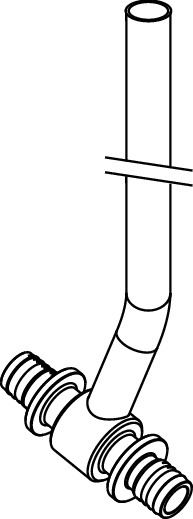 Tija TECEflex de racordare in T la radiator Ø20 x Ø15 mm, 330 mm [3]
