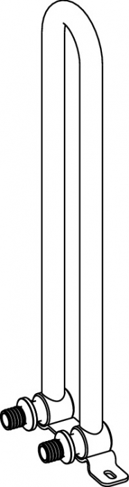 Element TECEflex nichelat pentru racordare radiator prevazut cu consola scurta, Ø16 [3]