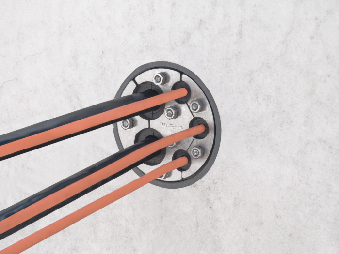 Etansare universala pentru cabluri, carota Ø 80 mm, 1 cablu, Ø exterior cablu 6-41 mm, Hauff Technik P-Cable Basic SG [11]