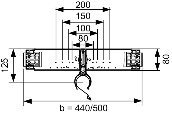 Unitate de conectare TECEprofil pentru lavoar, 440 mm [2]