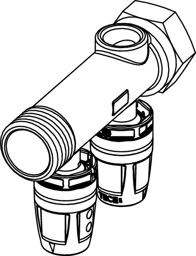 Distribuitor TECElogo-Push din PPSU/alama standard 2 cai x Ø 16mm x 3/4" [3]