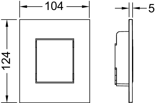 Clapeta URINAL TECEnow, inclusiv cartus, 1 treapta, crom lucios [2]