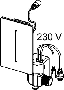 Unitate electronica de comanda URINAL TECEfilo-Solid, crom lucios, 230 V [3]