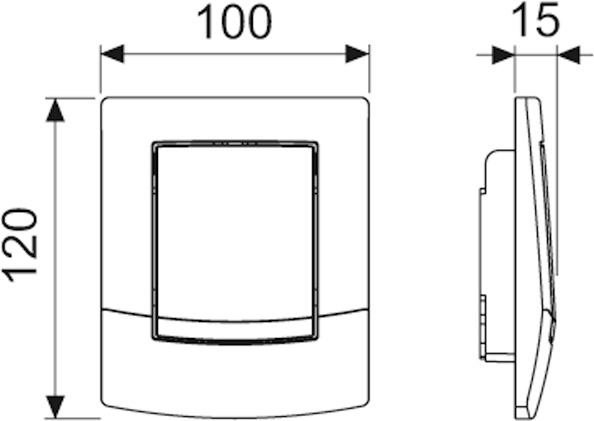 Clapeta URINAL TECEAmbia, include cartus, cromat lucios [2]