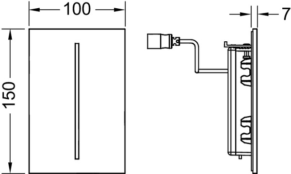 Unitate electronica de comanda URINAL TECEfilo otel inox mat antiamprenta, 230 V [2]