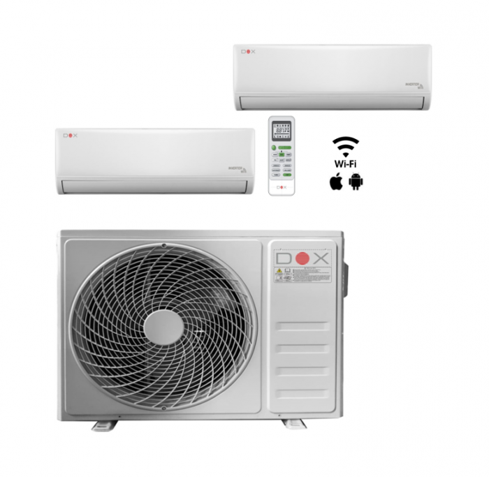 Aer conditionat multisplit Radox 27000 BTU modul WiFi (2 unitati interioare 1 x 9000 BTU + 1 x 18000 BTU si UE 18000 BTU) [1]