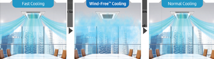 Unitate interioara de aer conditionat Samsung tip caseta (575mm x 575mm), model Wind Free - 9000 BTU [3]