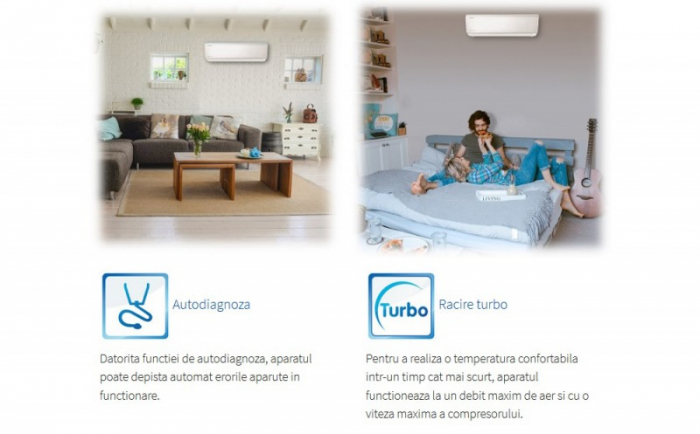 Aparat de aer conditionat multisplit, 9000 Btu + 2 x 12000 Btu, cu unitate externa de 24000 Btu, Gree [5]