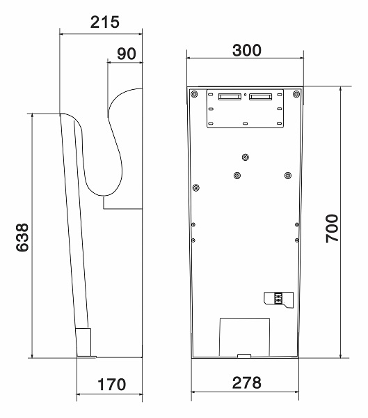 Uscator de maini vertical cu senzor infrarosu si filtru Hepa, Gehler AK2030 [3]