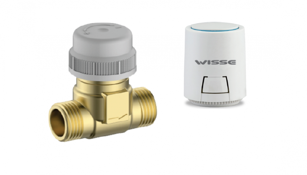 Vana cu 2 cai 1'' WISSE, cu servomotor 230V pentru ventiloconvectoare [2]