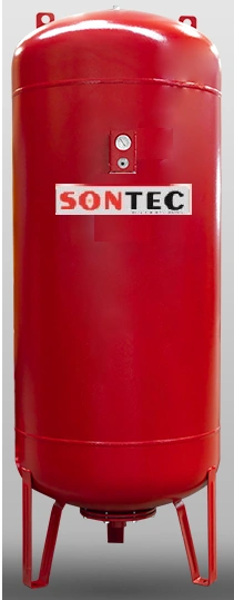 Vas de expansiune termic 1500 litri 10 bar cu suport de pardoseala si manometru Sontec HGVL 1500 [1]
