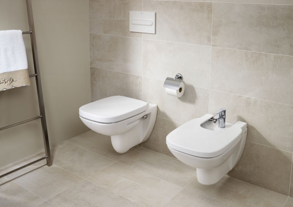 Vas WC suspendat din portelan, fara margine, evacuare orizontala, 355 x 540 x 400 mm., Roca Debba Rimless [4]