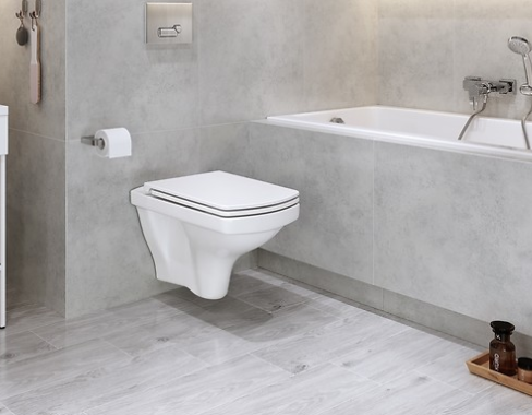 Capac pentru vas WC, A=44.5 x L=35.9 cm., duroplast antibacterian, inchidere lenta + demontare usoara, Cersanit Easy [3]