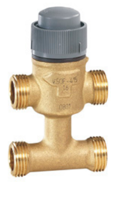 Ventil 3 cai cu bypass din alama Resideo - Centra (ex Honeywell), PN16 DN25 kvs 5.5 cursa 25mm filetat exterior G 1 1/4" [1]