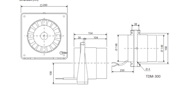 Ventilator de tubulatura, 300 m³/h, Soler&Palau TDM-300 [3]