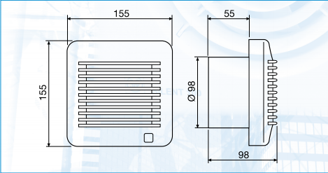 Ventilator extractie baie EDM 100 - S Z 220-240V 50Hz [2]