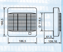Ventilator extractie baie EDM 200 - CR 220-240V 50Hz [2]