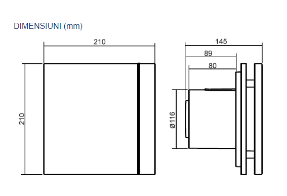 Ventilator extractie baie SILENT 200 - CRZ Silver Design 3C 220-240V 50Hz [2]