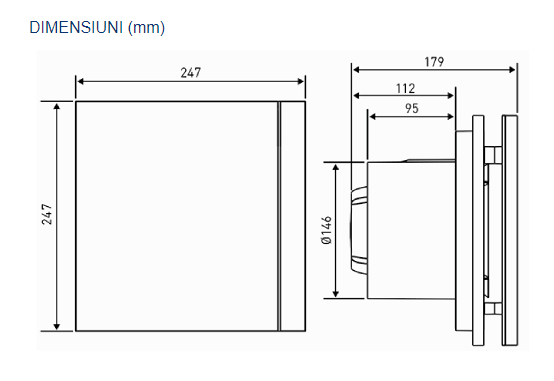 Ventilator extractie baie SILENT 300 - CHZ Design 3C 220-240V 50Hz [2]