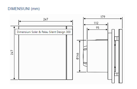 Ventilator extractie baie SILENT 300 - CHZ PLUS Design 3C 220-240V 50Hz [2]