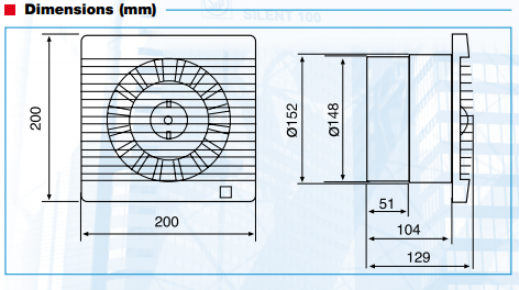Ventilator extractie DECOR - 300 C (220-240V 50/60Hz) [2]