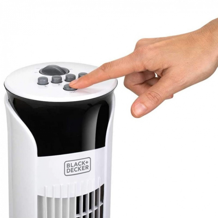 Ventilator turn alb fara telecomanda Black+Decker 81 cm 45 W [3]