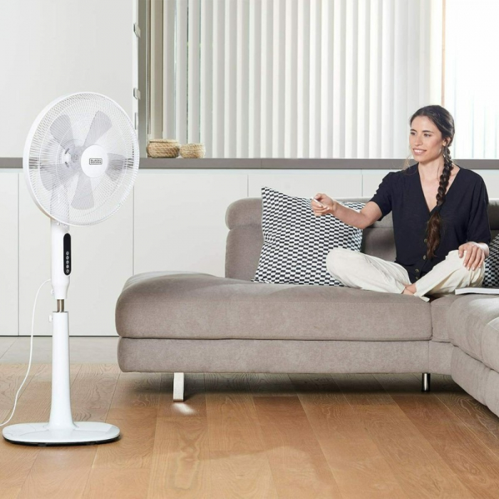 Ventilator alb cu picior Black+Decker BXEFP50E 50 W [4]