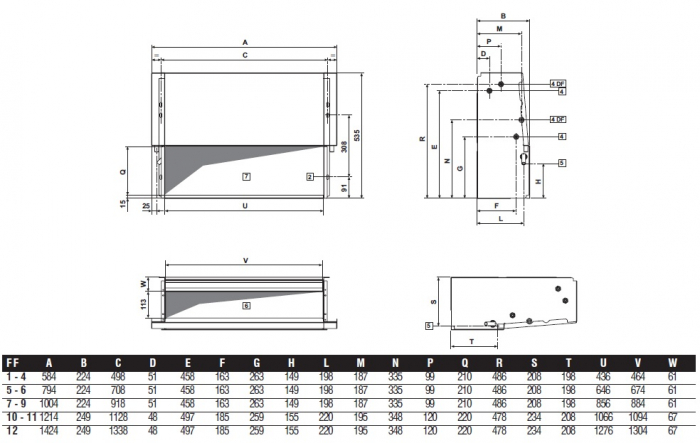 Ventiloconvector Galletti, tip duct, model cu aspiratie dorsala Estro FF F12F  10,95 kw [2]
