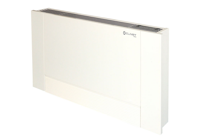 Ventiloconvector tip carcasat radiant vertical, 3.01 kW / 2.81 kW, model cu 2 tevi, termostat si port RS485, Clivet Elforoom2 [1]