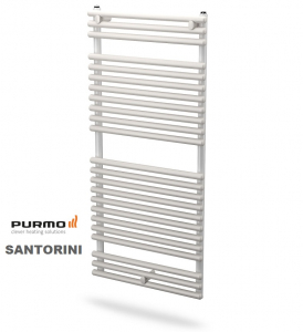 Radiatoare din otel pentru baie - Radiator de baie drept, alb, L=750 x H=1764, Purmo Santorini