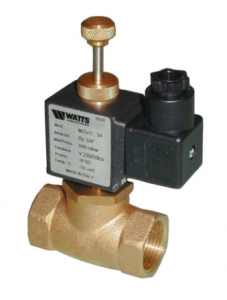 Automatizari si elemente de automatizare - Ventil electromagnetic, rearmare manuală, din alamă, 220Vca, normal închis, 3/4"