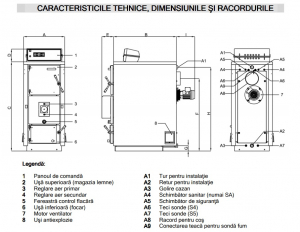 Cazan din otel-inox, pe combustibil solid, cu gazeificare, 69 Kw, Arca Aspiro 70 R INOX [2]