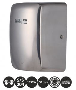Obiecte sanitare - Uscator de maini din inox cu senzor infrarosu, Gehler AK2803B