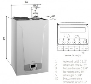 Centrala termica Baxi Nuvola Platinum+ 24 GA cu boiler incorporat de 40 litri - 24 kW [3]