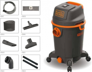 Aspiratoare de casa si gradina - Aspirator umed/uscat Black+Decker 30L 1600W cuva plastic - BXVC30 PDE