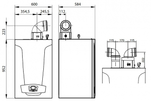 Centrala termica in condensatie Baxi Luna Duo-Tec MP+ 1.110 Incalzire 102 kW [2]