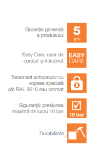 Radiator baie portprosop drept, Ferroli Talia 400/1600 Alb [4]