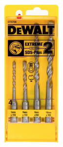 Scule si dispozitive de lucru - Set 4 burghie SDS-Plus Extreme 2 - 5.6.8.10mm DT9700-QZ
