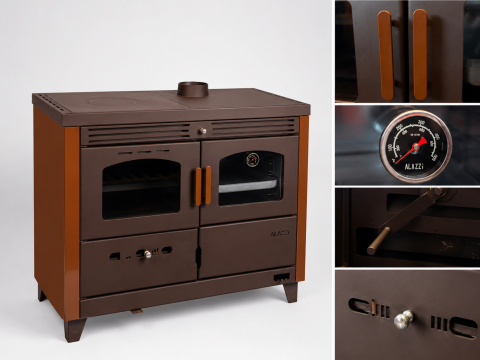 Termosemineu Fornello Alazzi 25 kW cu plita si cuptor [3]