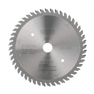 Scule si dispozitive de lucru - Disc Extreme pentru lemn dur 165x20x2.0mm 48 dinti DeWalt - DT1090-QZ